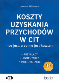 Koszty uzyskania przychodów w CIT - okładka książki