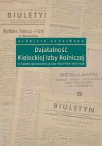 Działalność Kieleckiej Izby Rolniczej - okłakda ebooka