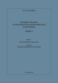 Książka polska w ogłoszeniach prasowych - okłakda ebooka