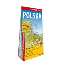 Polska laminowana mapa samochodowo-administracyjna - okładka książki