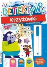 Piszę i zmazuję detektyw krzyżówki - okładka książki