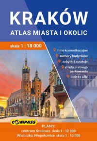 Przewodnik Kraków - atlas miasta - okładka książki