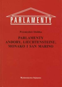 Parlamenty Andory, Liechtensteinu, - okładka książki