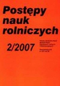 Postępy nauk rolniczych 2/2007 - okładka książki