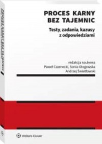 Proces karny bez tajemnic Testy - okładka książki