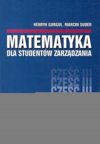 MATEMATYKA DLA STUDENTÓW ZARZĄDZANIA - okłakda ebooka