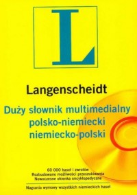 Duży słownik multimedialny polsko-niemiecki, - okładka książki