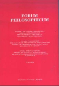 Forum philosophicum. Tom 6 (2001) - okładka książki