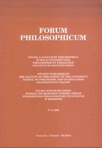 Forum philosophicum. Tom 8 (2003) - okładka książki