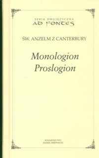 Monologion i Proslogion. Seria - okładka książki