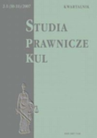 Studia prawnicze KUL, 2-3/2007 - okładka książki
