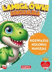 Łamigłówki dinozaura z naklejkami - okładka książki