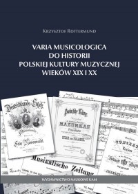 Varia Musicologica do historii - okładka książki