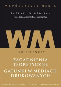 Współczesne media - gatunki w mediach. - okłakda ebooka