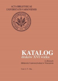Katalog druków XVI wieku w zbiorach - okłakda ebooka