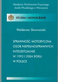 Sprawność motoryczna osób niepełnosprawnych - okłakda ebooka