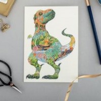 Karnet A100 B6 + koperta Tyranozaur - okładka książki