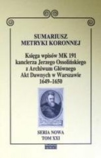 Sumariusz metryki koronnej. Księga - okładka książki