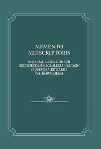 Memento mei scriptoris Sesja naukowa - okładka książki