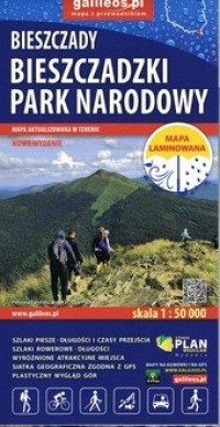 Bieszczadzki Park Narodowy - mapa - okładka książki