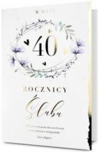 Karnet B6 Urodziny 40 - zdjęcie produktu