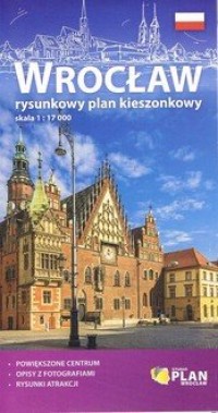 Wrocław - plan kieszonkowy rysunkowy - okładka książki