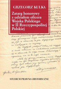 Zatarg honorowy z udziałem oficera - okładka książki