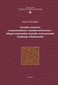 Cienkie warstwy i nanostruktury - okłakda ebooka