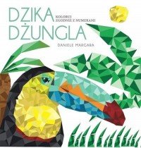Dzika dżungla Koloruj zgodnie z - okładka książki