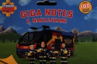 Strażak Sam Giga notes z naklejkami - okładka książki