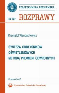 Synteza odbłyśników oświetleniowych - okłakda ebooka