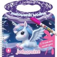 Zadanka & malowanki wodne. Jednorożce - okładka książki