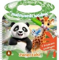 Zadanka & malowanki wodne. Zwierzaki - okładka książki