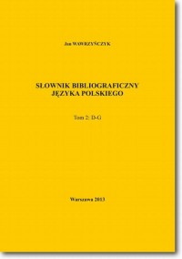 Słownik bibliograficzny języka - okłakda ebooka
