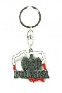 Brelok metalowy kontur Polski wersja - zdjęcie akcesoriów