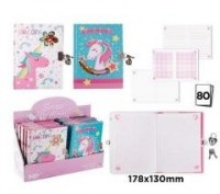 Notes z kłódką 178x130mm Jednorożec - zdjęcie produktu