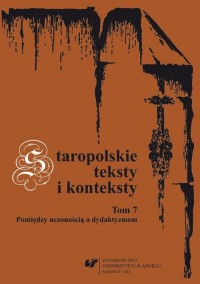 Staropolskie teksty i konteksty. - okłakda ebooka