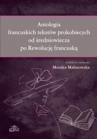 Antologia francuskich tekstów prokobiecych - okłakda ebooka