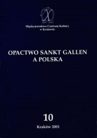 Opactwo Sankt Gallen a Polska - okładka książki