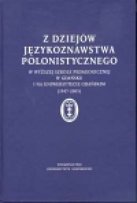 Z dziejów językoznawsta polonistycznego - okładka książki