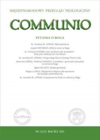 Communio (1/2021). PYTANIA O BOGA - okładka książki
