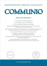 Communio (1/2022). JEZUS FIGURĄ - okładka książki