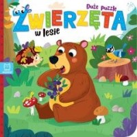 Zwierzęta w lesie. Duże puzzle - okładka książki