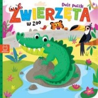 Zwierzęta w zoo. Duże puzzle - okładka książki