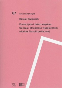 Forma życia i dobro wspólne. Geneza - okłakda ebooka
