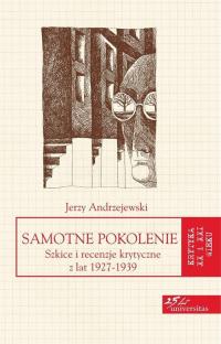 Samotne pokolenie. Szkice i recenzje - okłakda ebooka