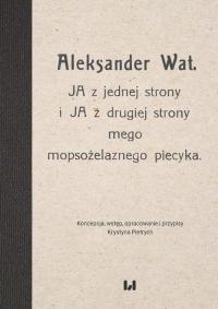 Aleksander Wat. JA z jednej strony - okłakda ebooka