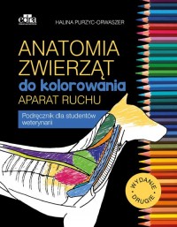 Anatomia zwierząt do kolorowania. - okładka książki