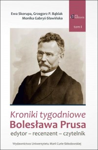 Kroniki tygodniowe Bolesława Prusa. - okłakda ebooka