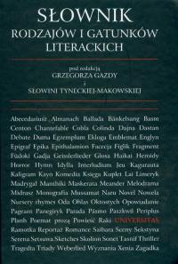 Słownik rodzajów i gatunków literackich - okłakda ebooka